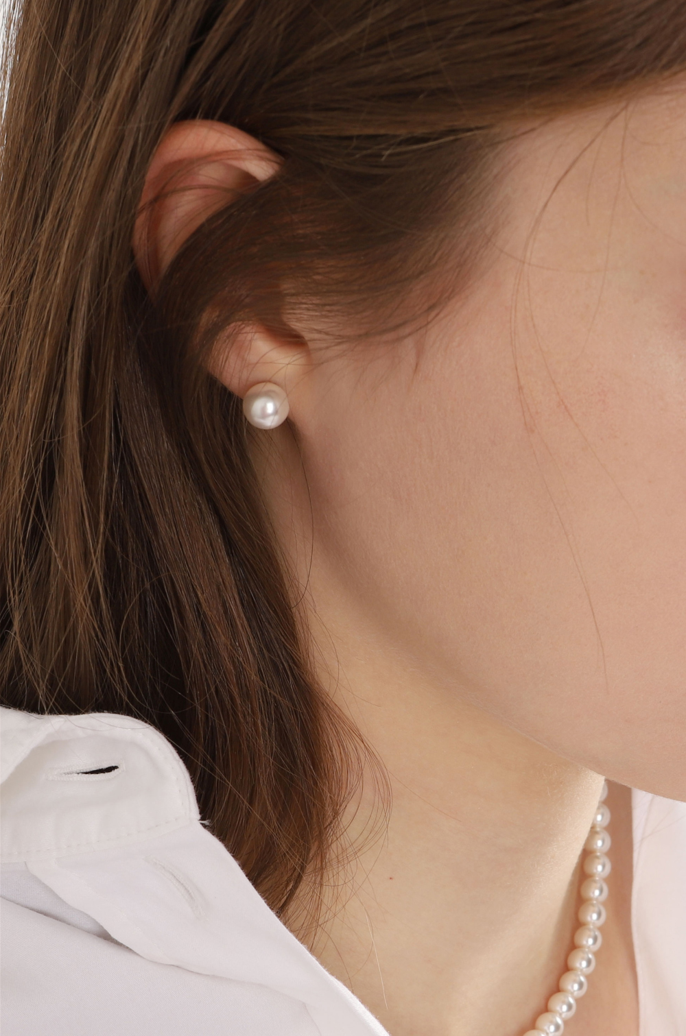 Minimalist Silver925, Swarovski Pearl Jewelry PS083E - Favorite among K-Drama Actresses