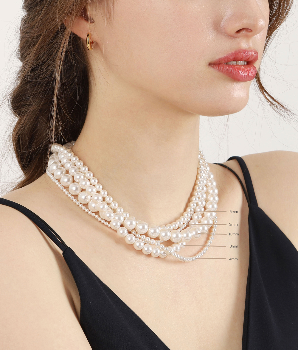 Ozel PS083N Premium Craftsmanship - [Celeb Pick] Silver925 SW Pearl Necklace 6mm PS083N