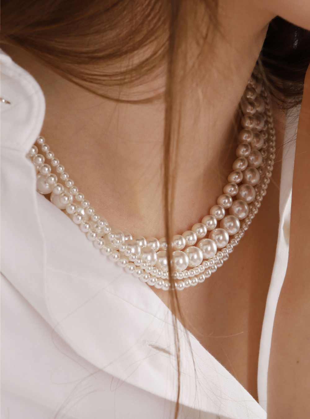 Ozel PS083N Premium Craftsmanship - [Celeb Pick] Silver925 SW Pearl Necklace 8mm PS083N