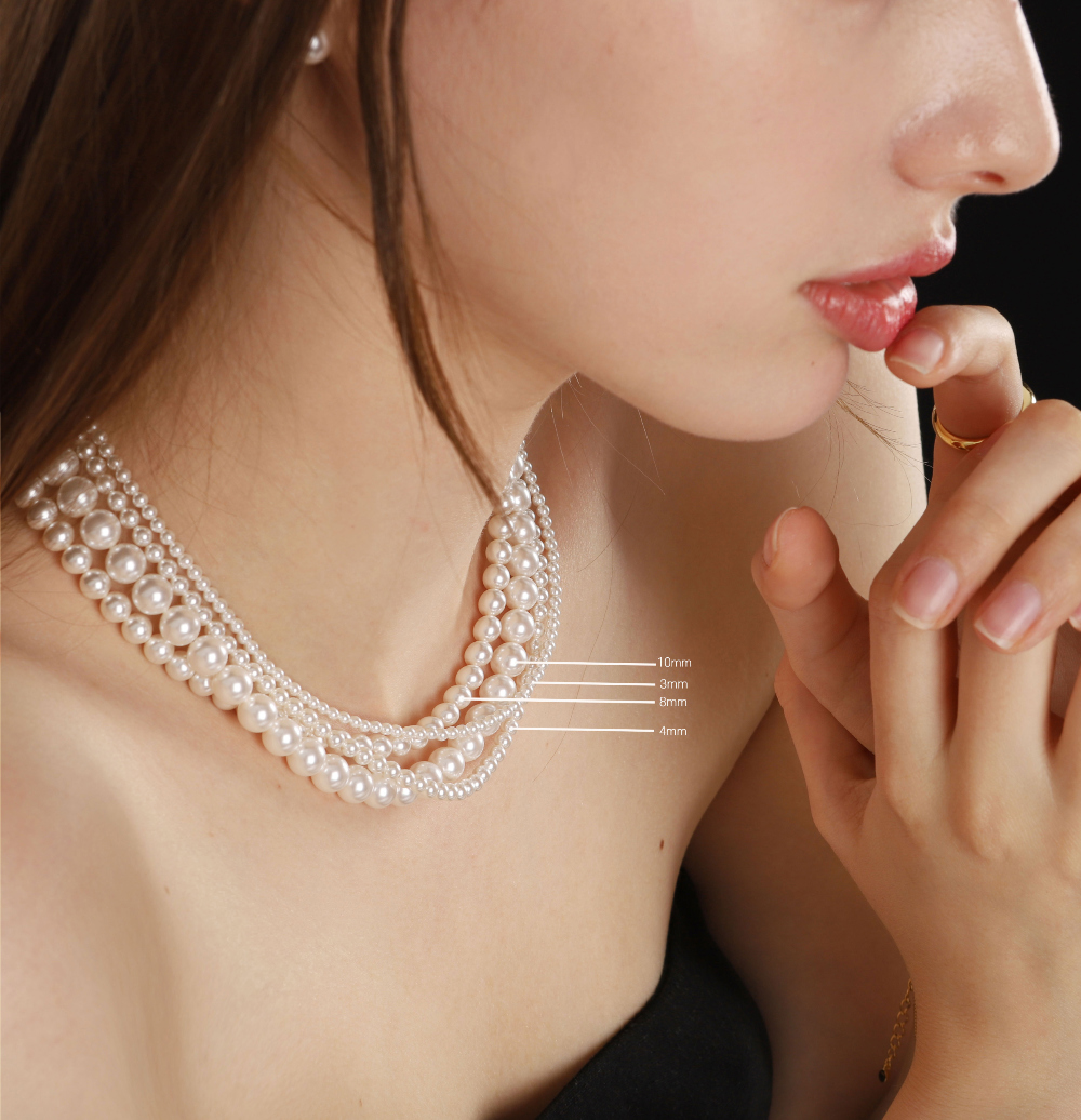 Ozel PS083N Premium Craftsmanship - [Celeb Pick] Silver925 SW Pearl Necklace 3mm PS083N
