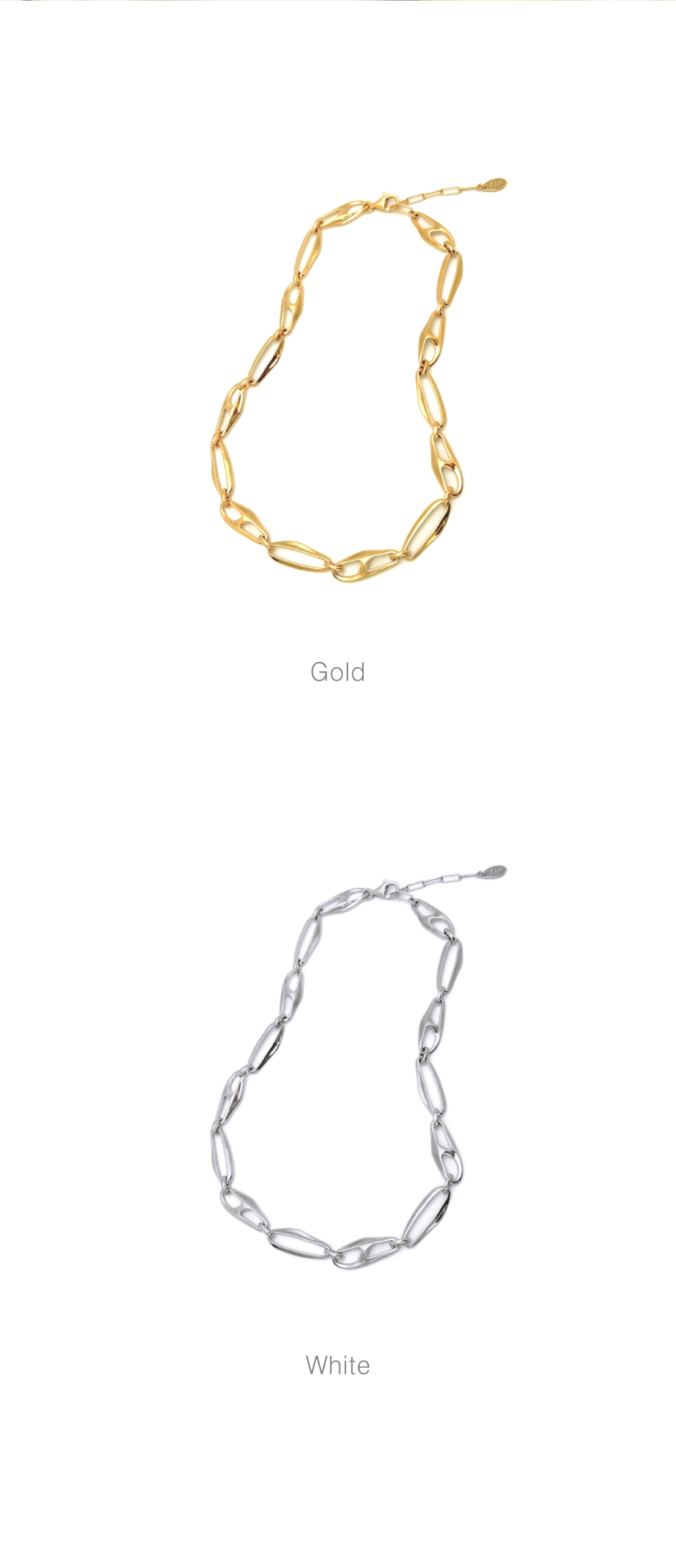 [Celeb Pick] Silver925 Munch Chain Necklace PS086N PS086N Styling Look - Global B2B Wholesale Accessory