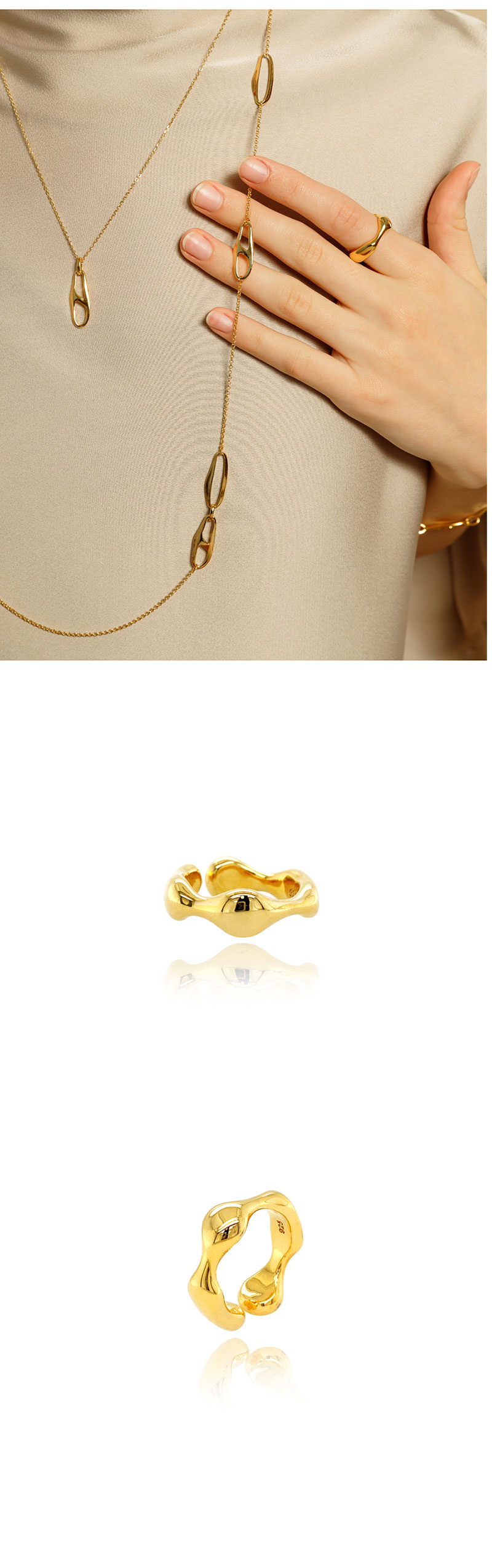 [Celeb Pick] Silver925 Munch Ring PS086R PS086R Styling Look - Global B2B Wholesale Accessory