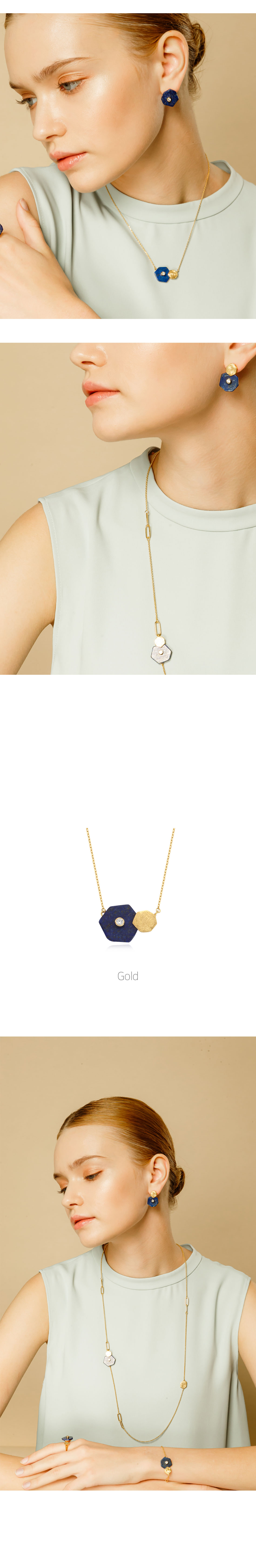 Silver925 Hexagon II Necklace PS087-1N PS087-1N Styling Look - Global B2B Wholesale Accessory