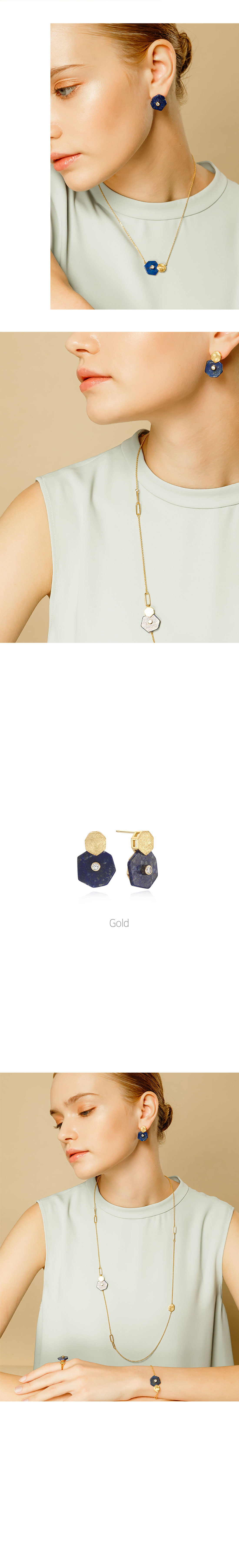 Silver925 Hexagon II Earrings PS087E PS087E Styling Look - Global B2B Wholesale Accessory