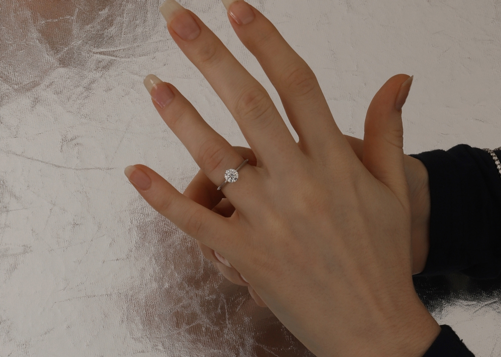 Ozel PS091R Premium Craftsmanship - [Custom] Silver925 Moissanite 0.8ct 6 Prong Setting Ring PS091R