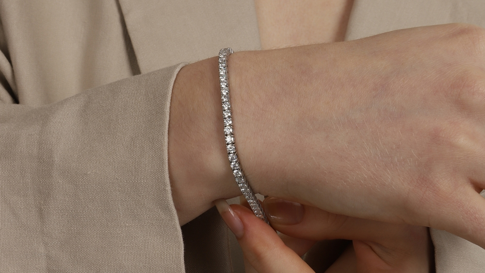 Ozel PS099B Premium Craftsmanship - [Custom] Silver925 Moissanite Tennis Bracelet PS099B