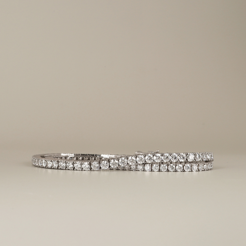 [Custom] Silver925 Moissanite Tennis Bracelet PS099B PS099B Styling Look - Global B2B Wholesale Accessory