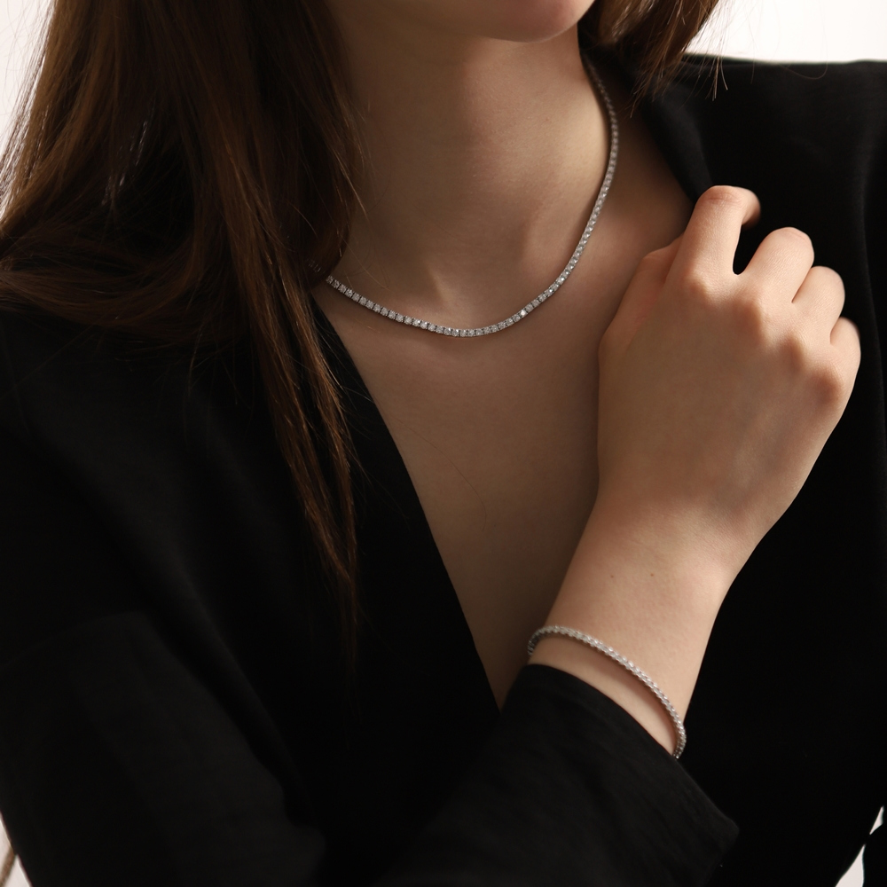 Minimalist Silver925, Moissanite Jewelry PS099N - Favorite among K-Drama Actresses