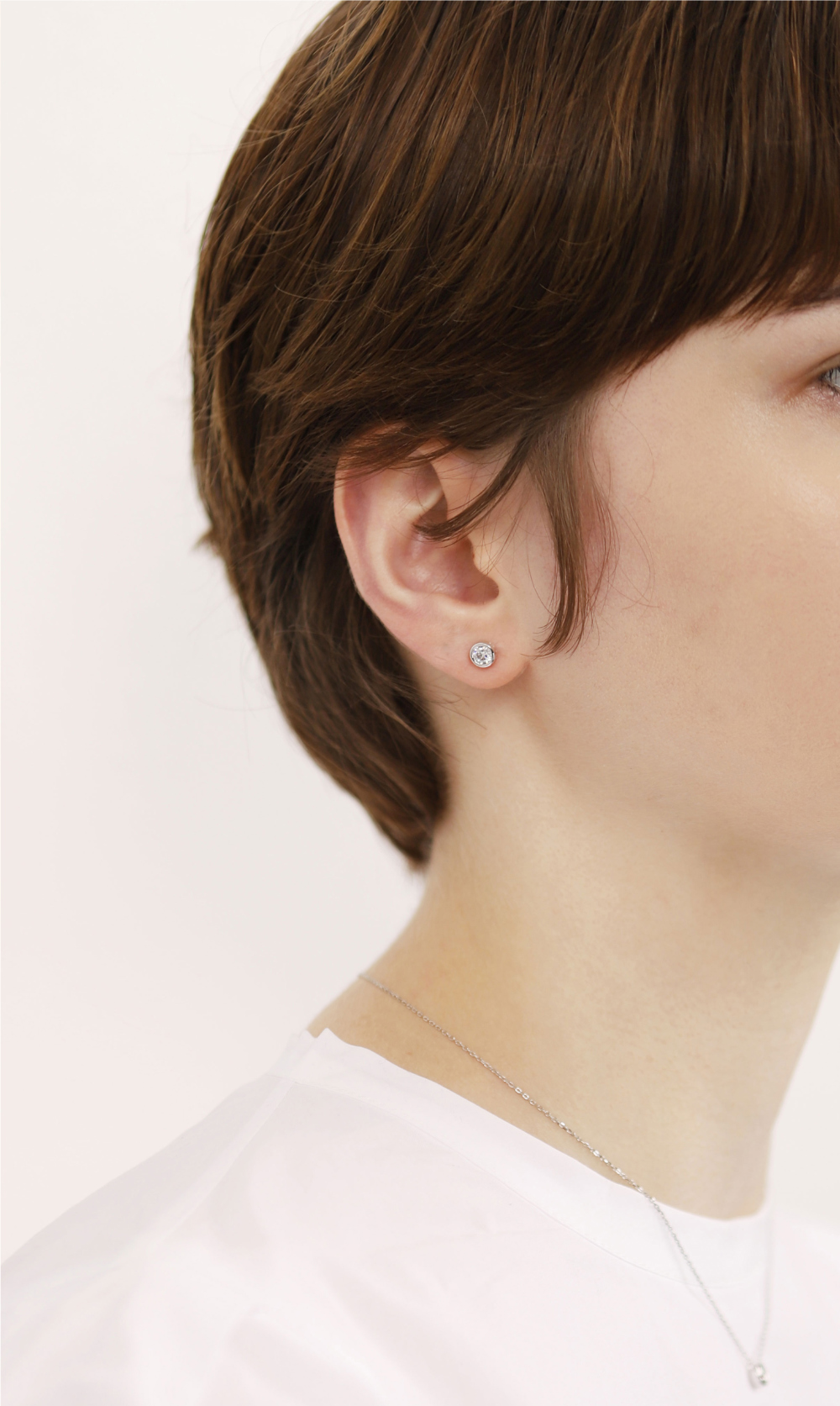 Minimalist Silver925, Moissanite Jewelry PS105E - Favorite among K-Drama Actresses