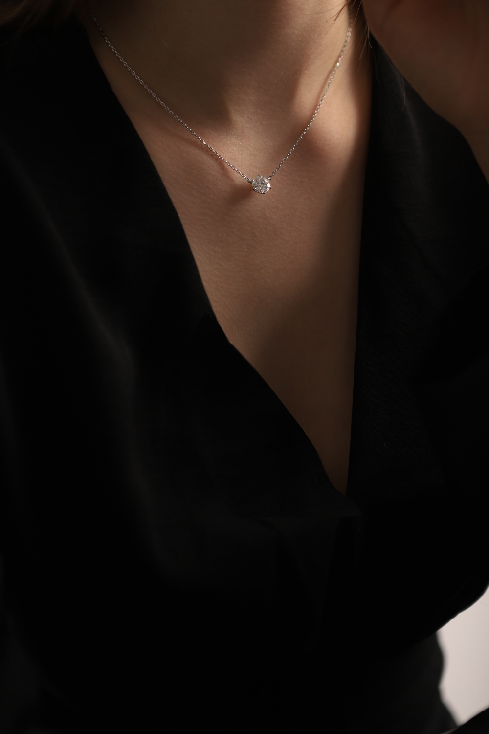 Silver925 Moissanite 1ct Necklace PS109N PS109N Styling Look - Global B2B Wholesale Accessory