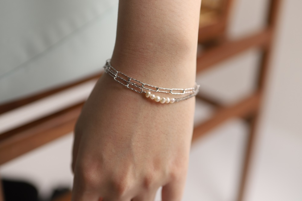 Minimalist Silver925, Fresh Water Pearl, Labradorite Jewelry PS113B - Favorite among K-Drama Actresses
