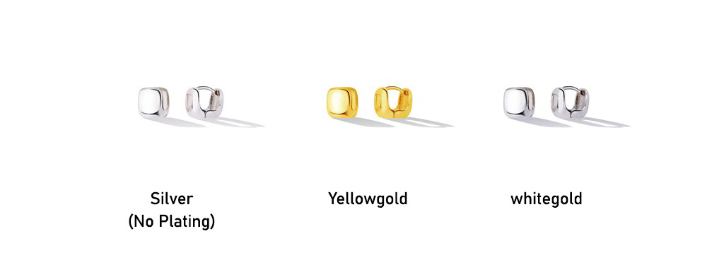Ozel PS117E Premium Craftsmanship - [Celeb Pick] Silver925 Square Earrings PS117E