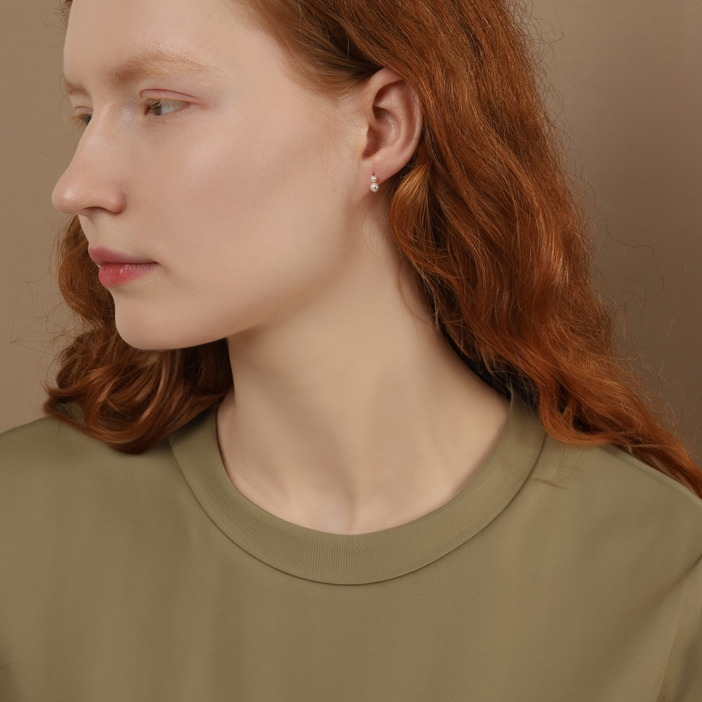 Minimalist Silver925 Jewelry PS143E - Favorite among K-Drama Actresses