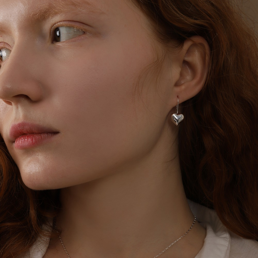 Ozel PS151-1E Premium Craftsmanship - Silver925 Romantic Heart Fish Hook Earrings PS151-1E