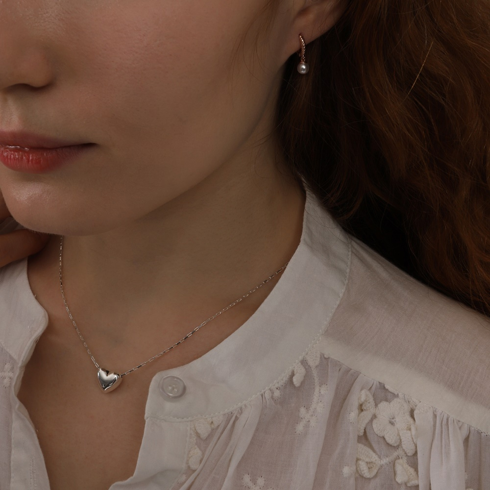 Silver925 Romantic Heart Pendant Necklace PS151N PS151N Styling Look - Global B2B Wholesale Accessory