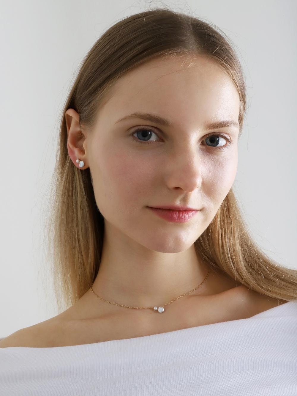Silver925 Dew Drop Fresh Water Pearl Necklace PS154N PS154N Styling Look - Global B2B Wholesale Accessory