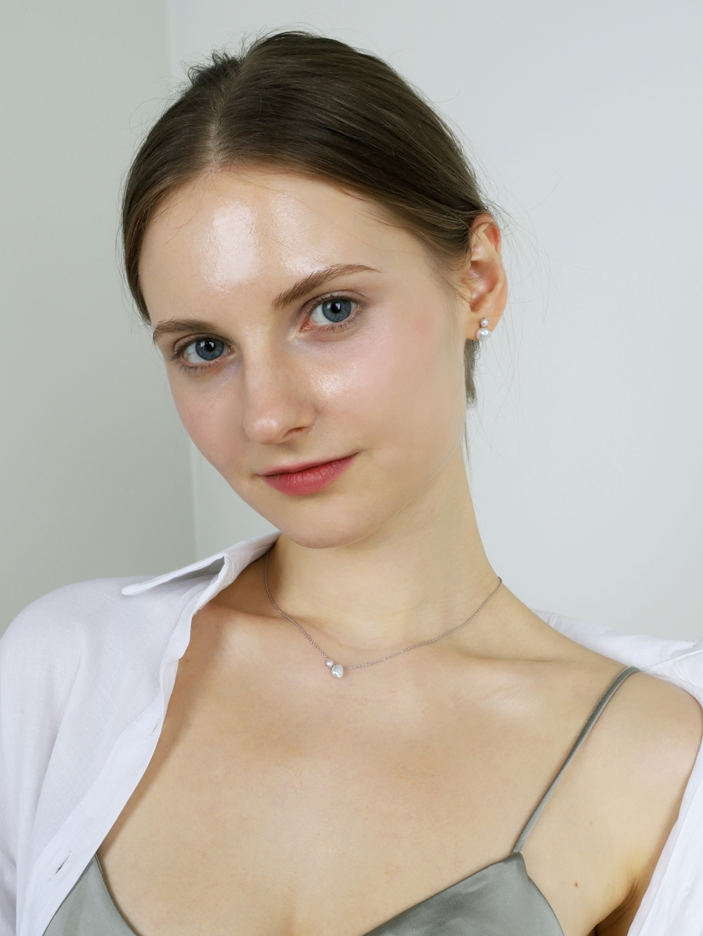 Ozel PS154N Premium Craftsmanship - Silver925 Dew Drop Fresh Water Pearl Necklace PS154N