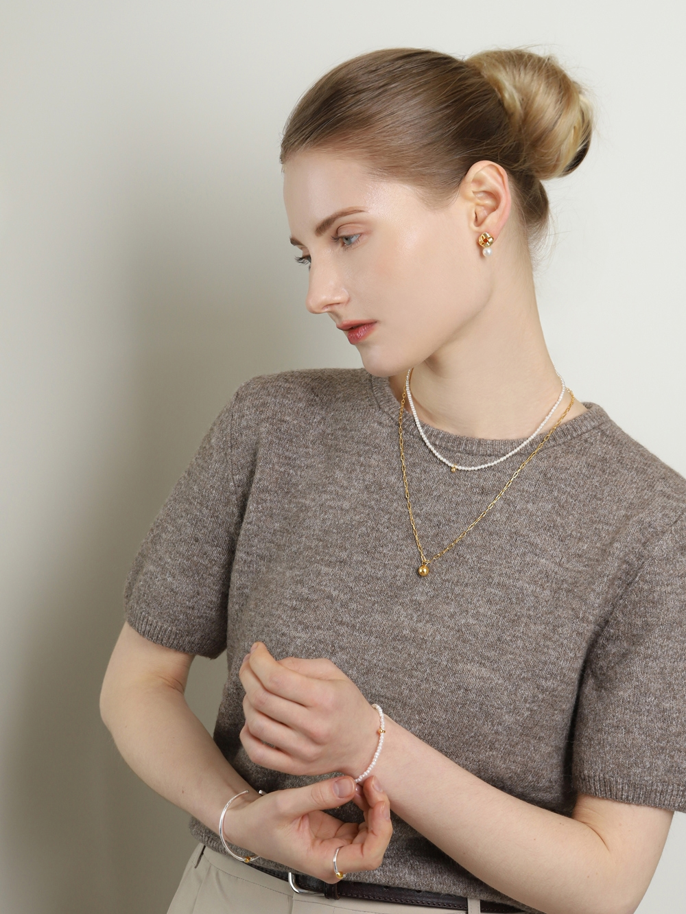 Minimalist Silver925 Jewelry PS163N - Favorite among K-Drama Actresses
