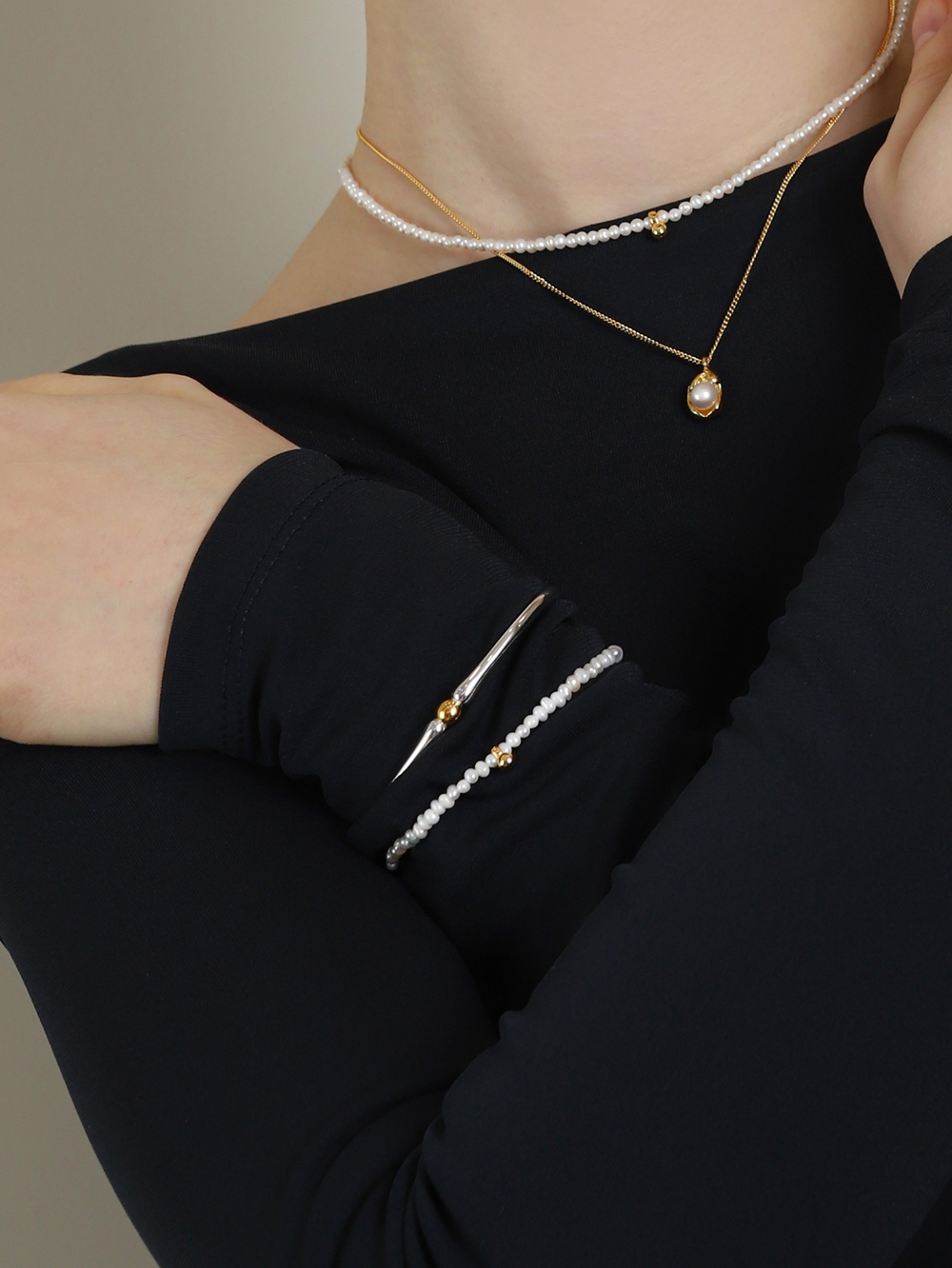 Minimalist Silver925, Fresh Water Pearl Jewelry PS164B - Favorite among K-Drama Actresses