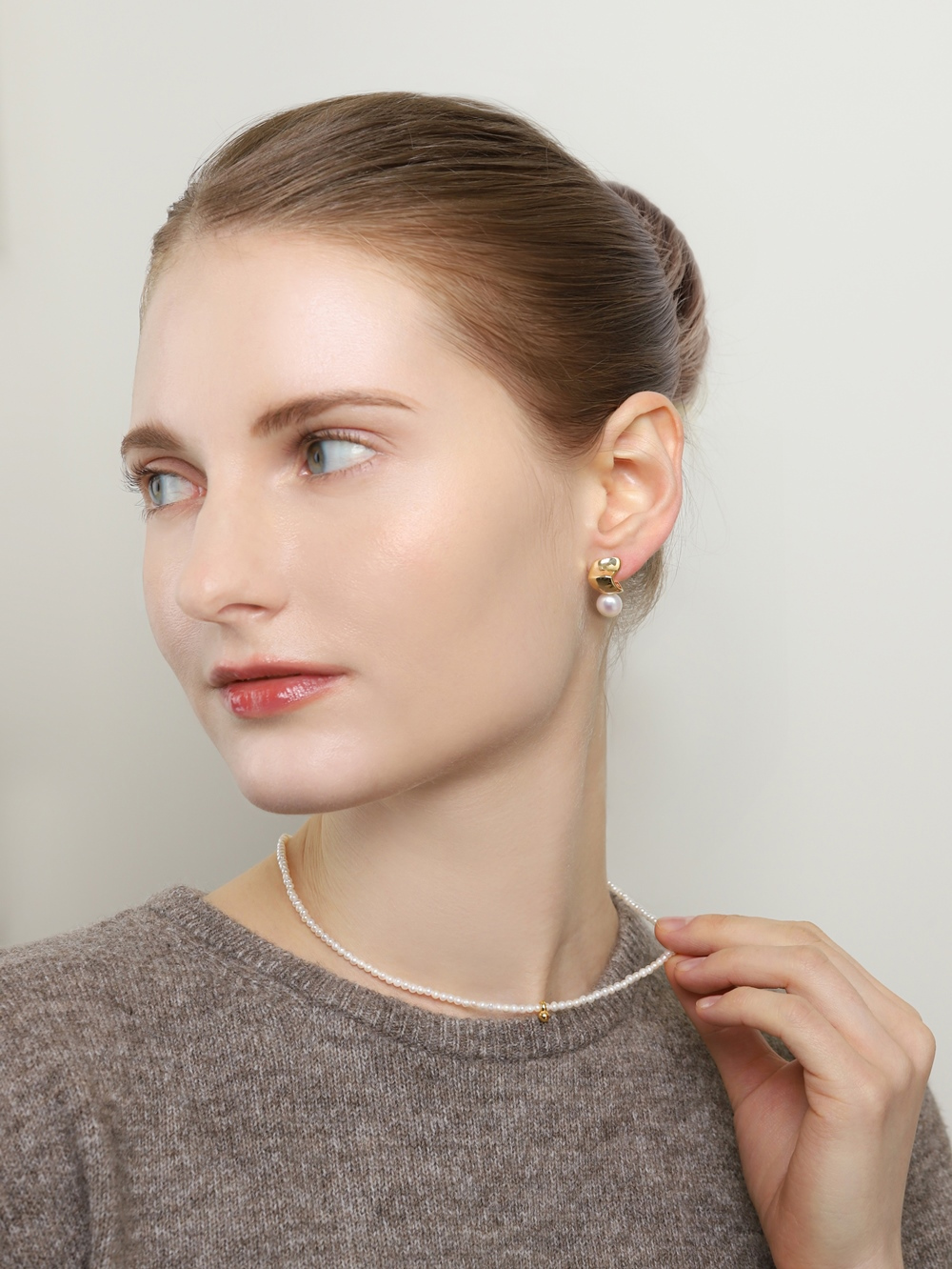 Minimalist Silver925, Fresh Water Pearl Jewelry PS164N - Favorite among K-Drama Actresses