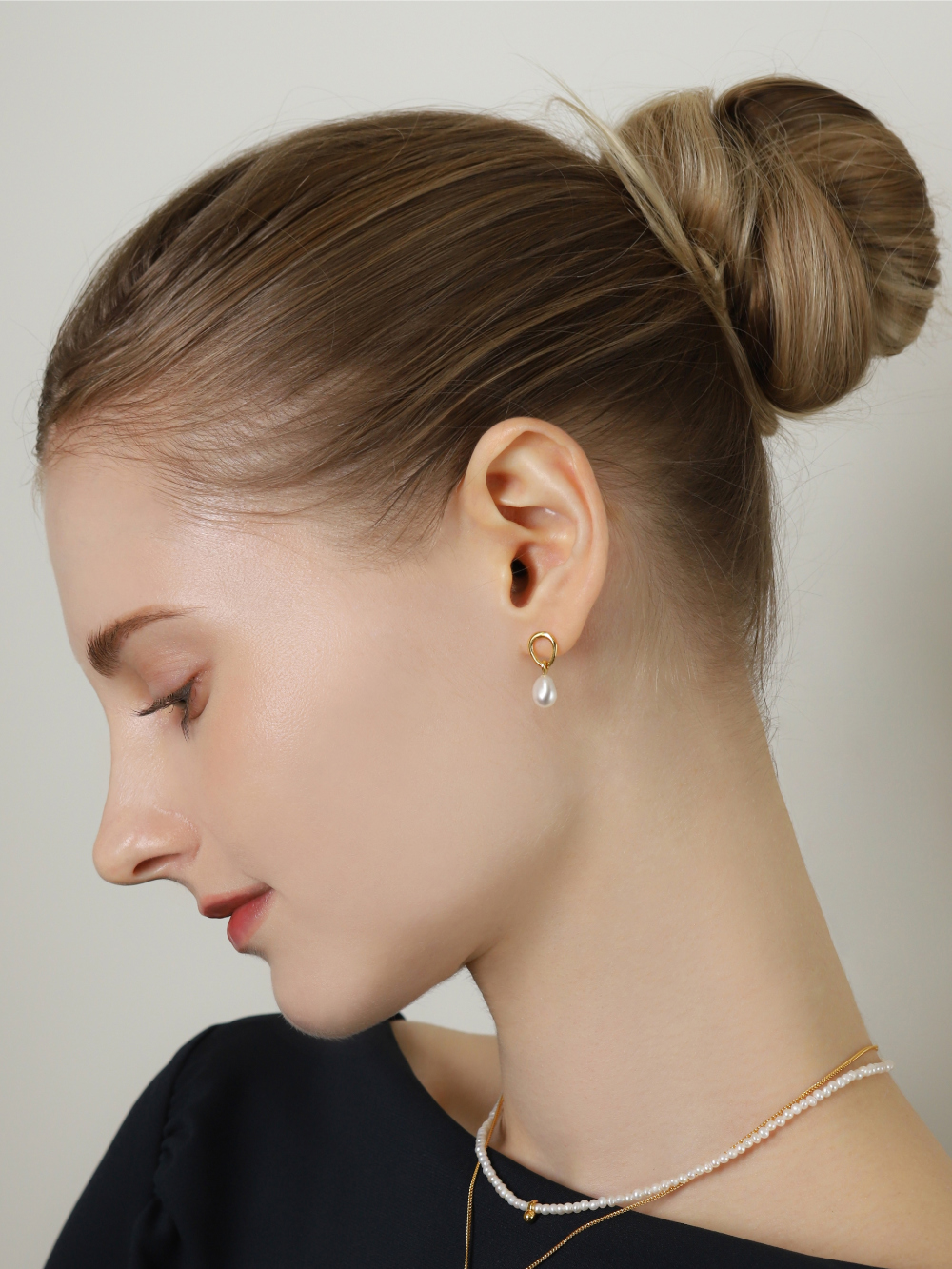 Silver925 Fresh Water Pearl Pebble Earrings PS165E PS165E Styling Look - Global B2B Wholesale Accessory