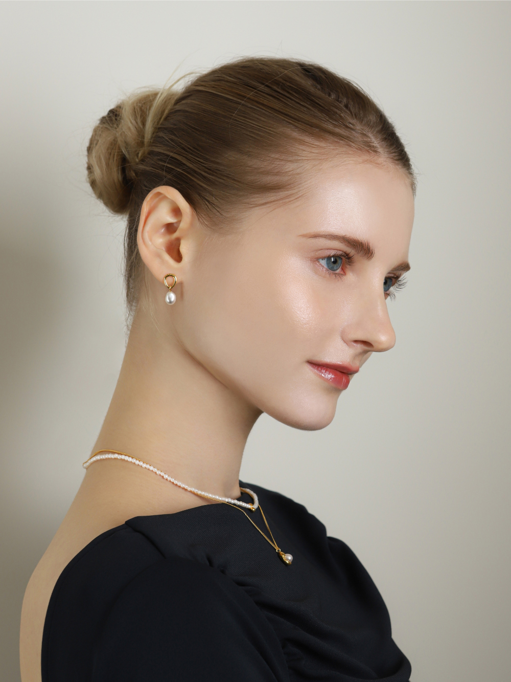 Minimalist Silver925, Fresh Water Pearl Jewelry PS165E - Favorite among K-Drama Actresses
