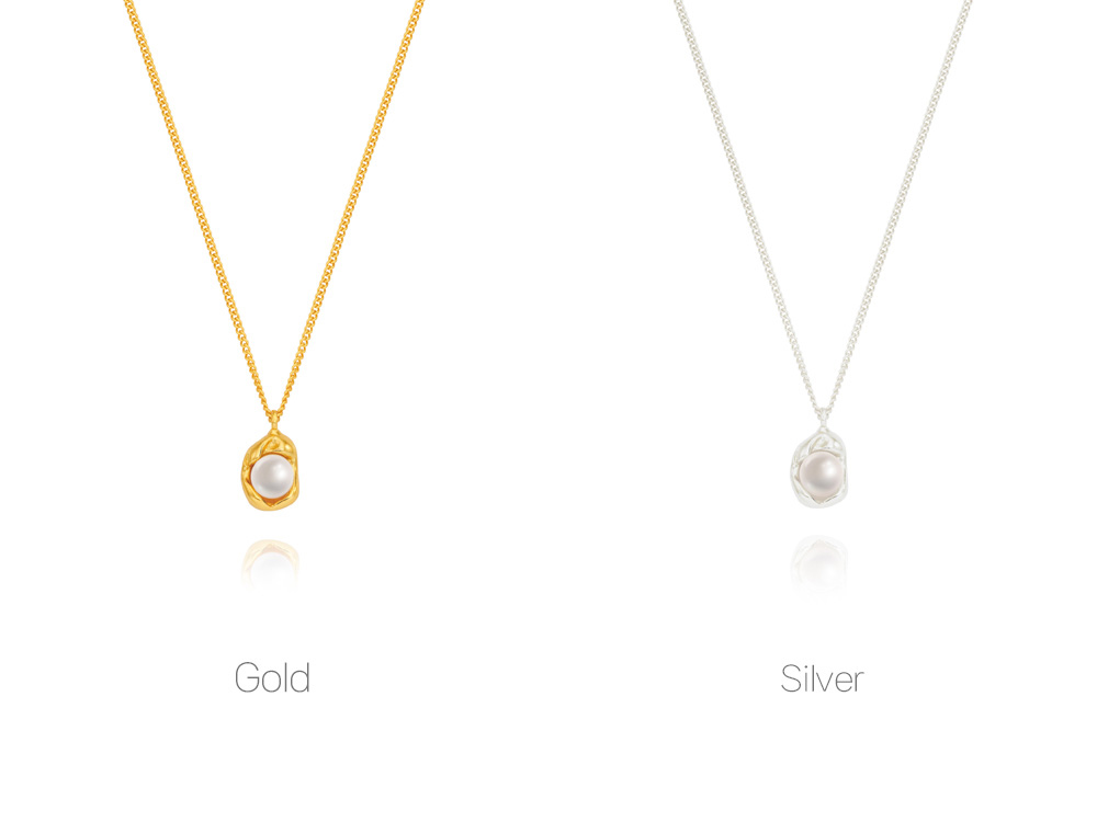 Ozel PS166N Premium Craftsmanship - Silver925 Fresh Water Pearl Shell Pendant Necklace PS166N