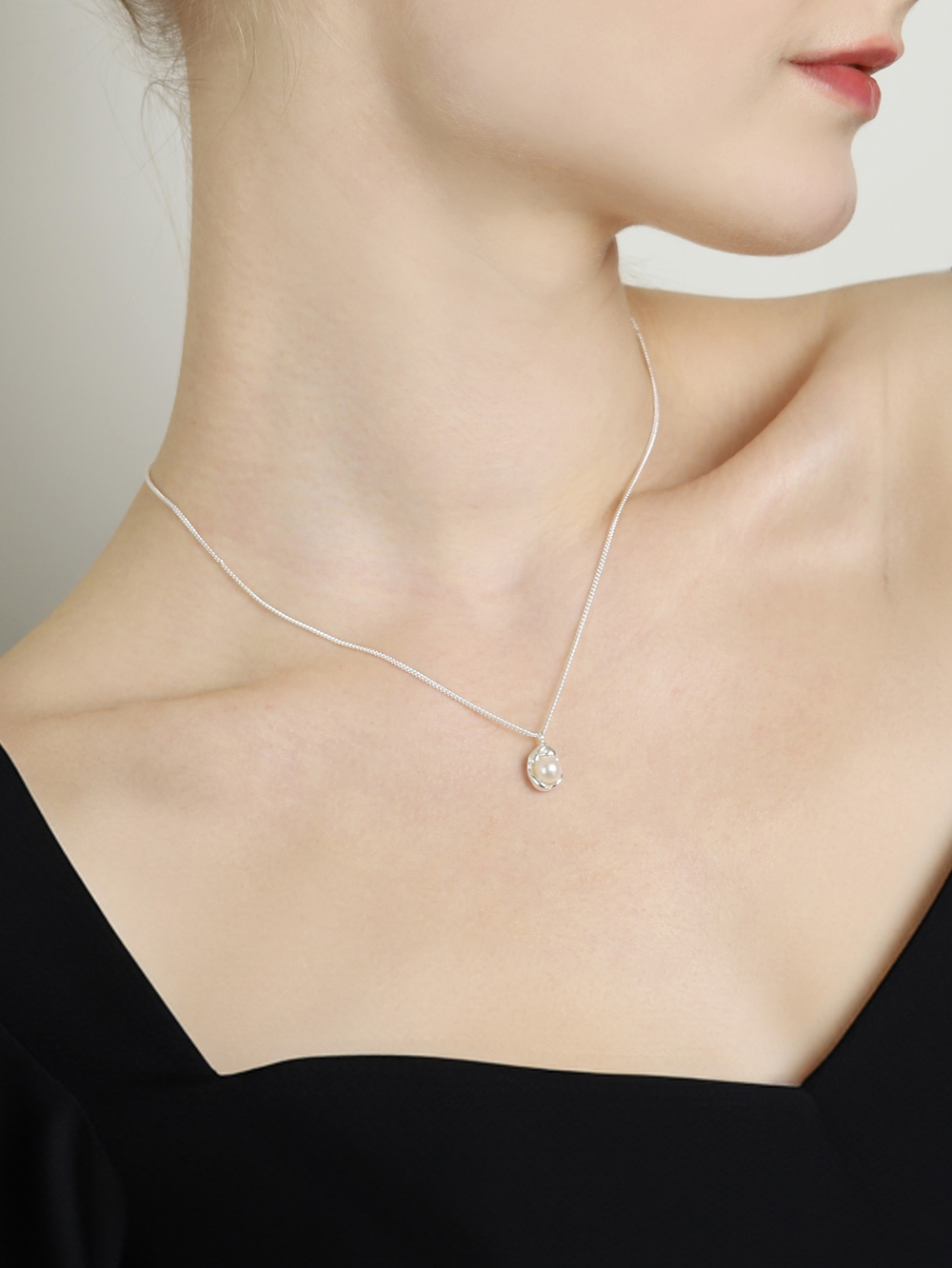 Minimalist Silver925, Fresh Water Pearl Jewelry PS166N - Favorite among K-Drama Actresses