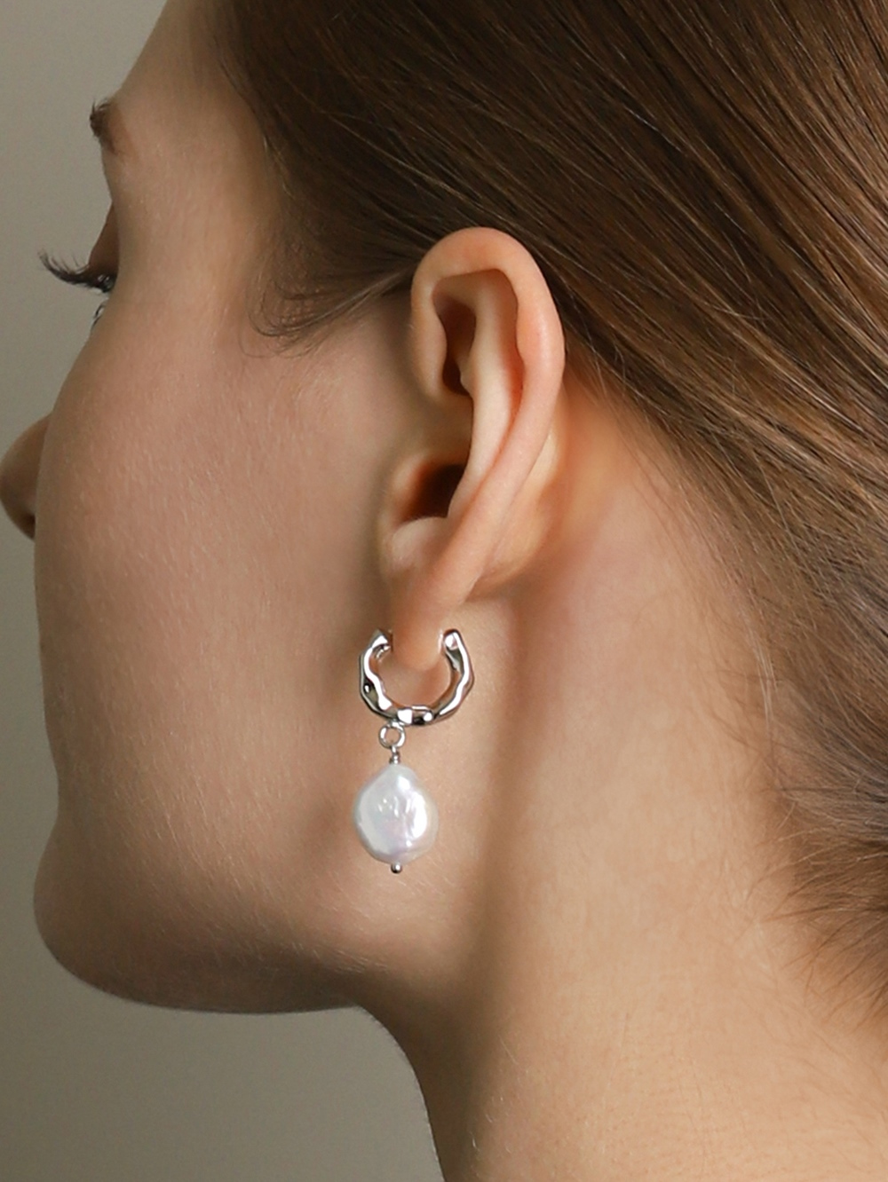 Minimalist Silver925, Fresh Water Pearl Jewelry PS172E - Favorite among K-Drama Actresses