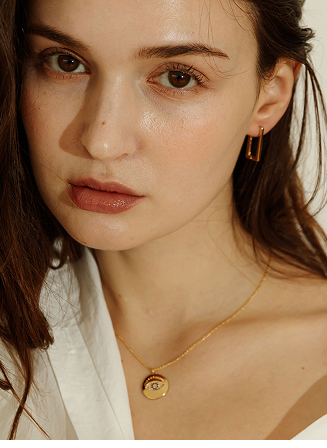 OZEL Rectangular Earrings 302176 Main Photography