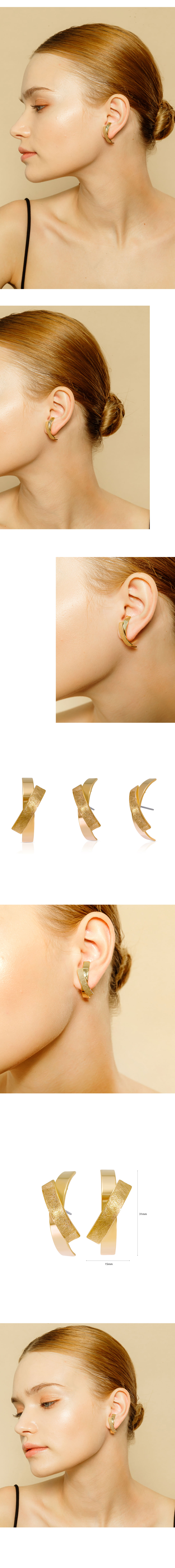 Free curve Earrings 302537 Detail Cut