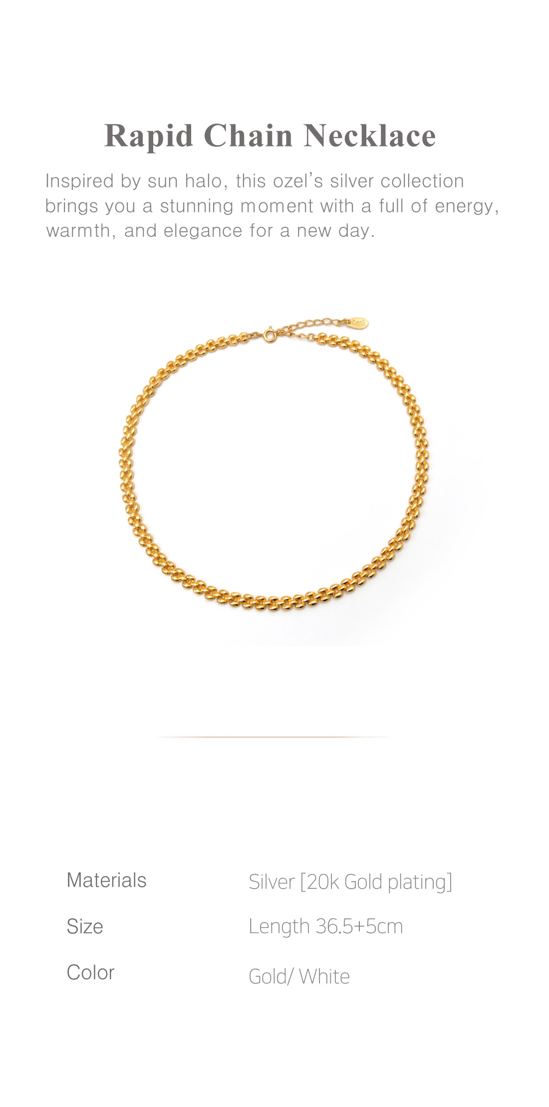 Silver925 Rapid Chain Necklace ES025N Detail Cut