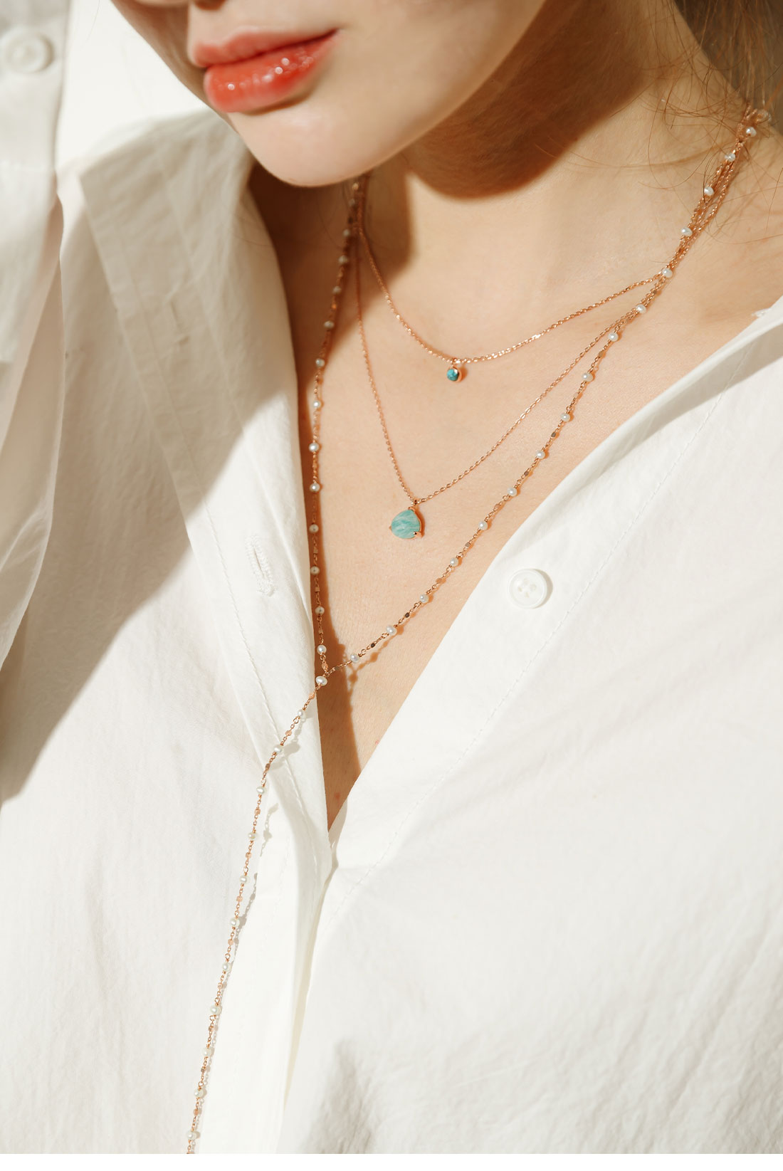 OZEL Silver925 Ozel Birthstone Collection Necklace ES094N Main Photography