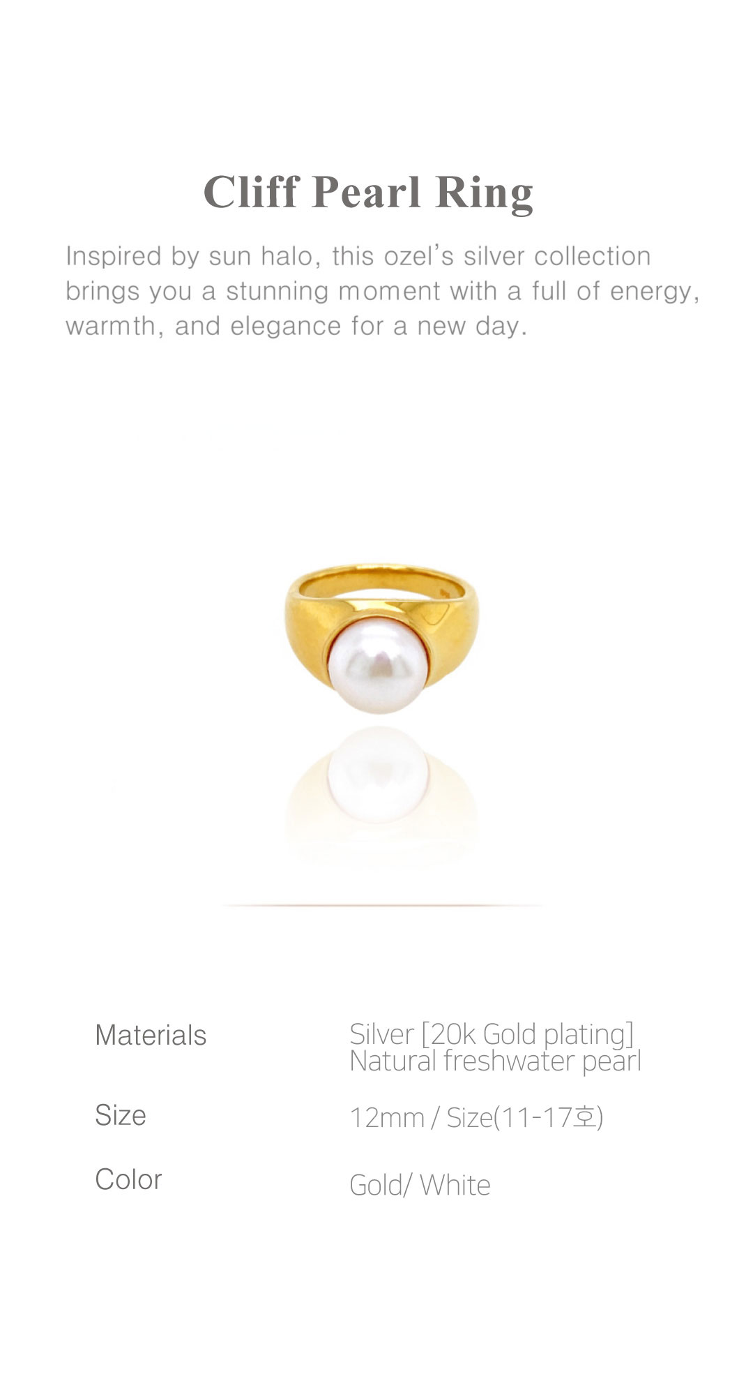 [Celeb Pick] Silver925 Cliff Pearl Ring OZ-SV0063R Detail Cut