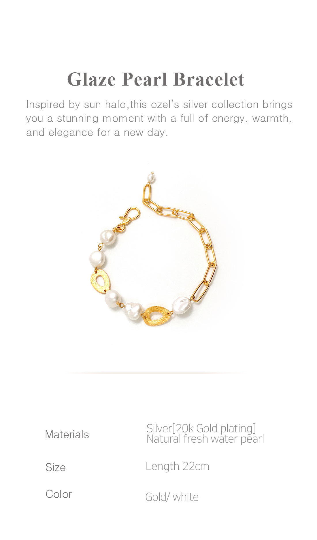 Silver925 Glaze Pearl Bracelet OZ-SV0092BR Detail Cut