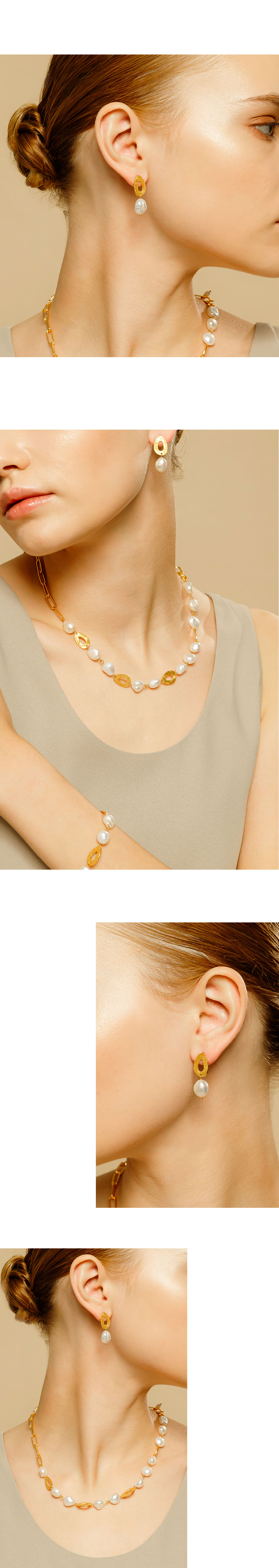 Silver925 Glaze Pearl Earrings OZ-SV0092E Detail Cut