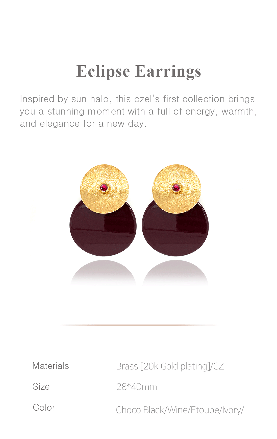 Eclipse Earrings PB007E Detail Cut