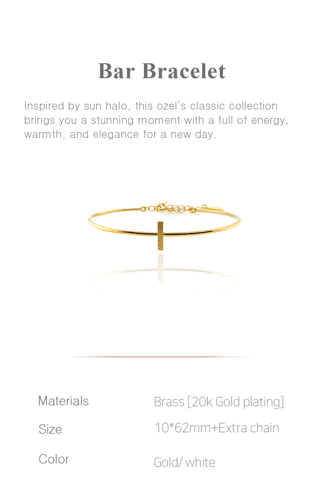 Bar Bracelet PB015-B Detail Cut