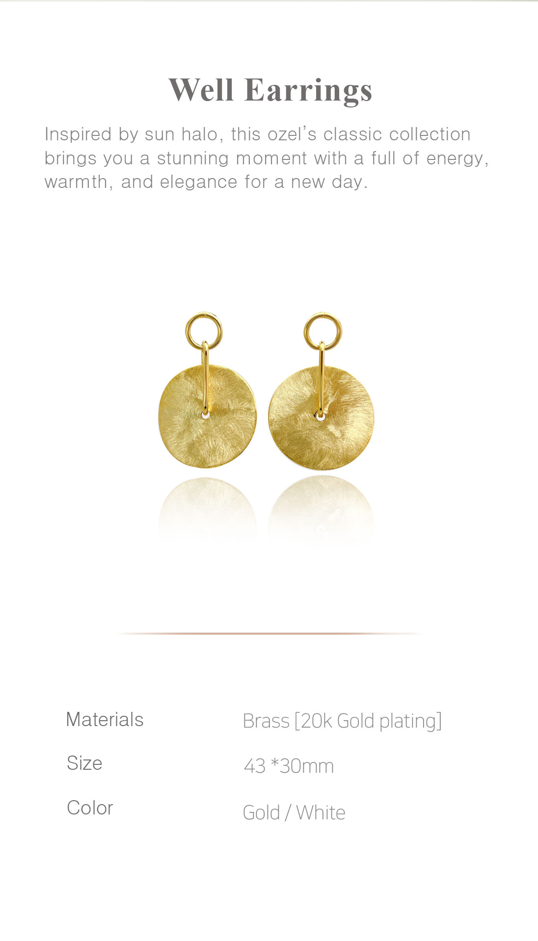 Well Earrings PB020E Detail Cut
