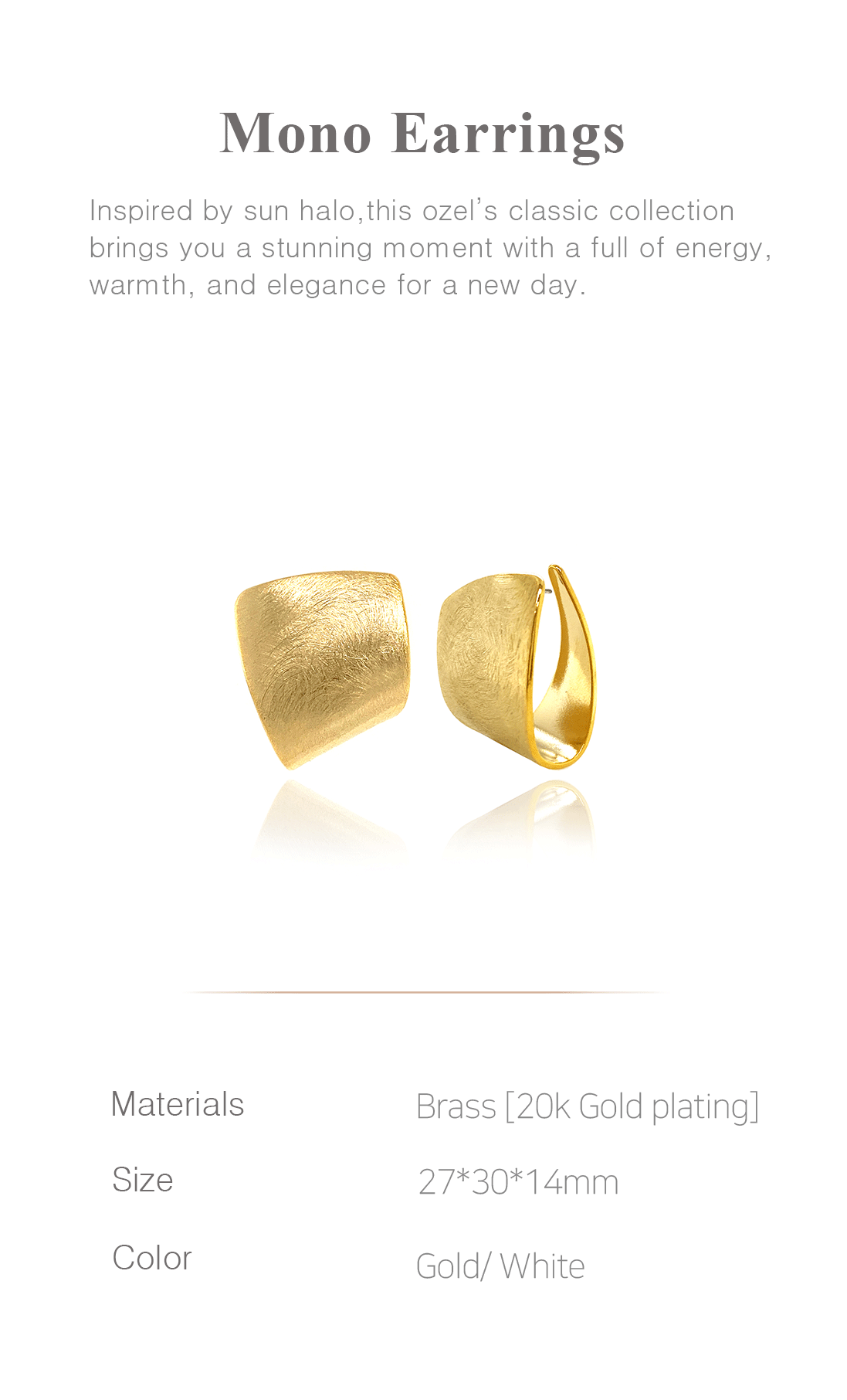 [Celeb Pick] Mono Earrings PB022E Detail Cut