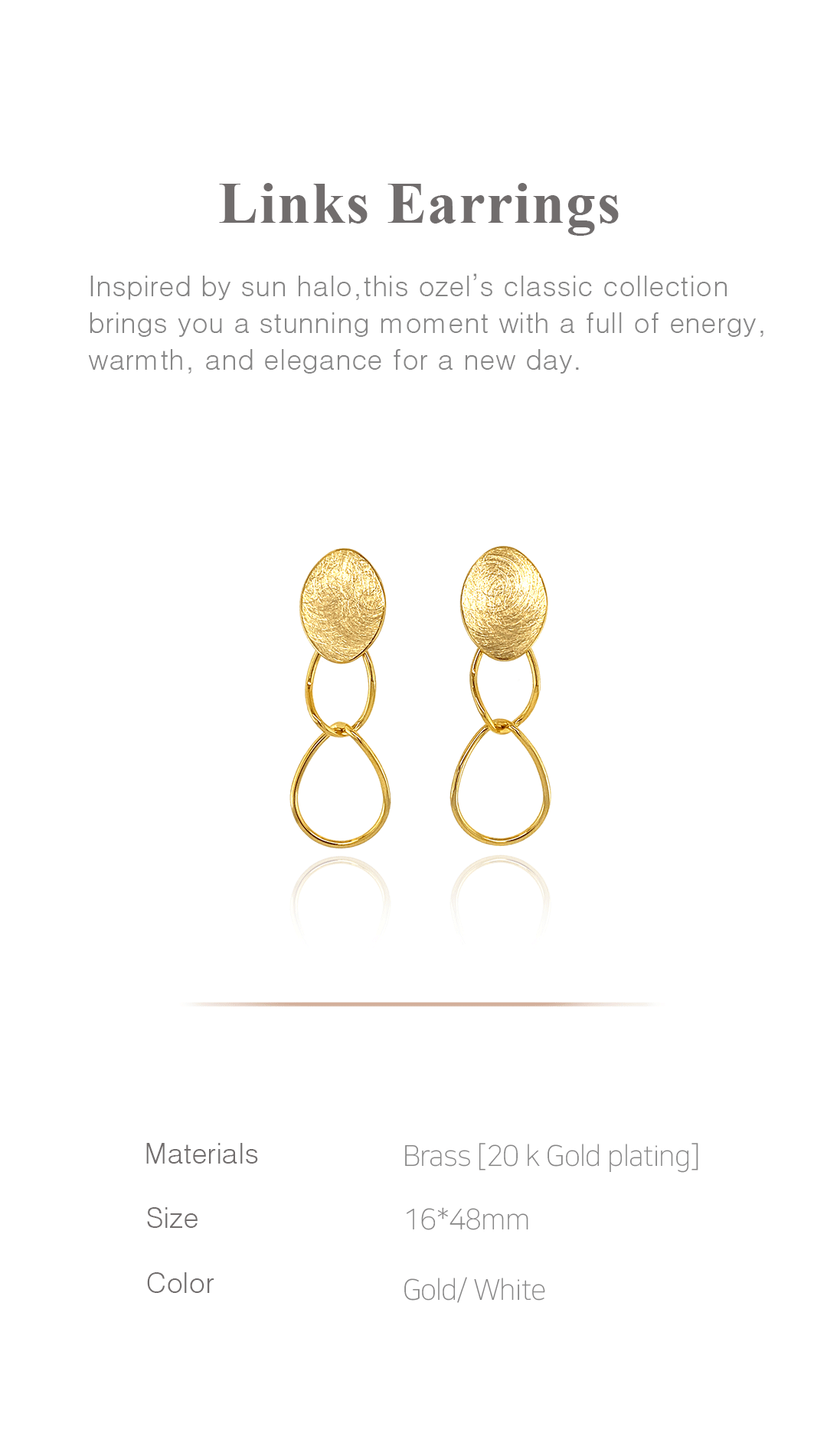 Links Earrings PB023E Detail Cut