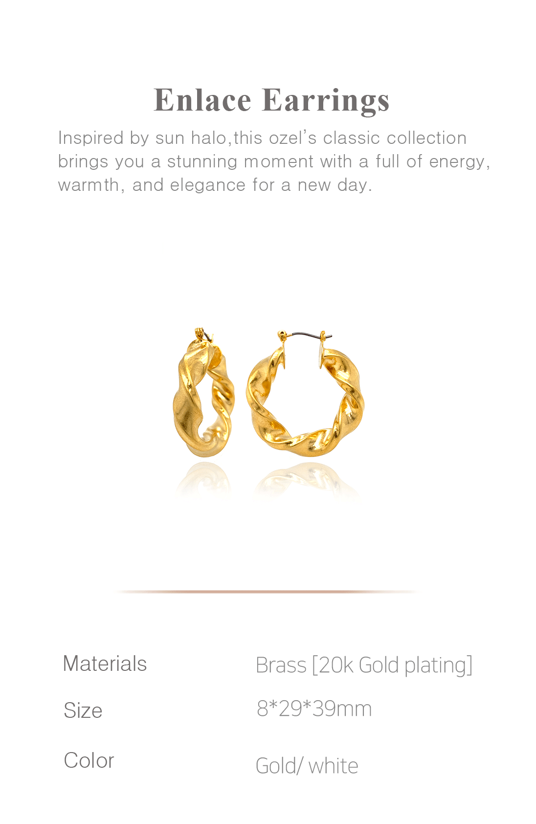 [Celeb Pick] Enlace Earrings PB030E Detail Cut