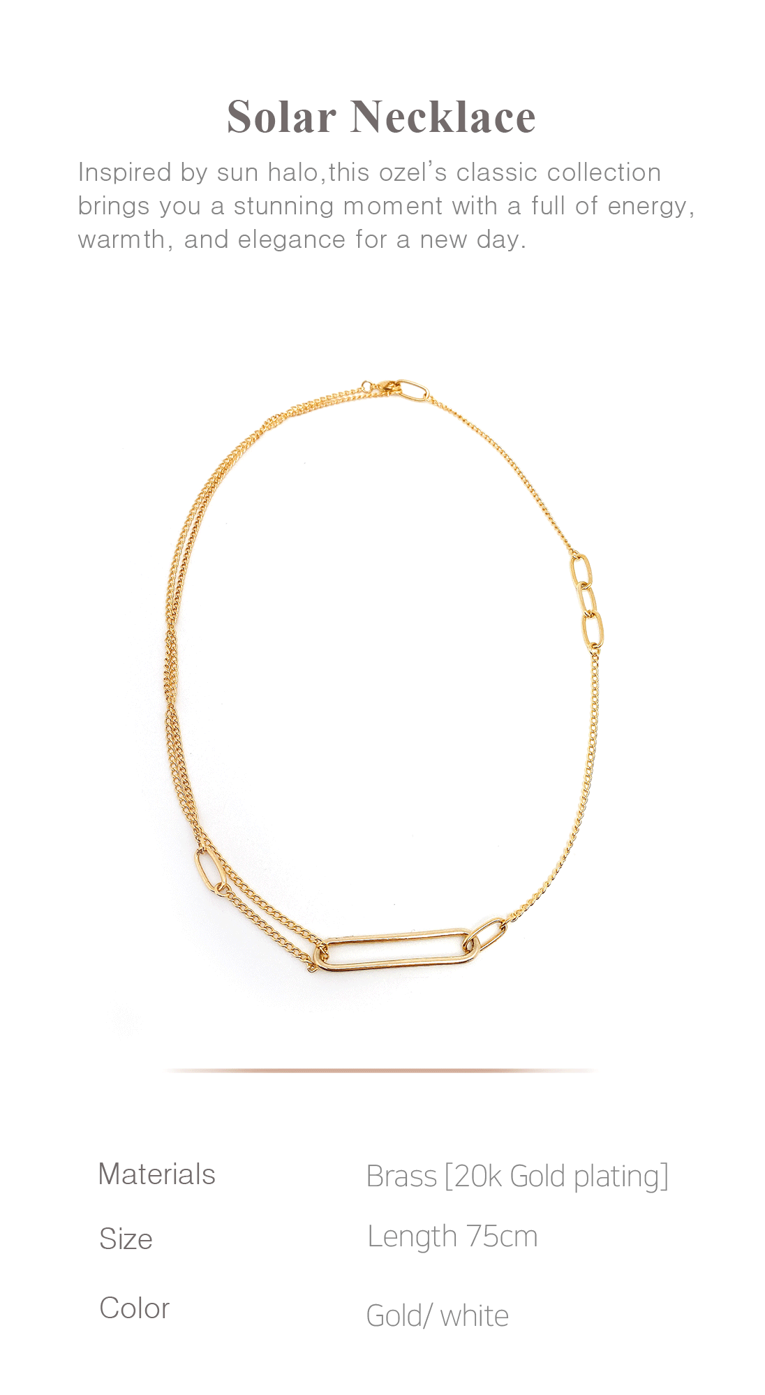 Solar Necklace PB039N Detail Cut