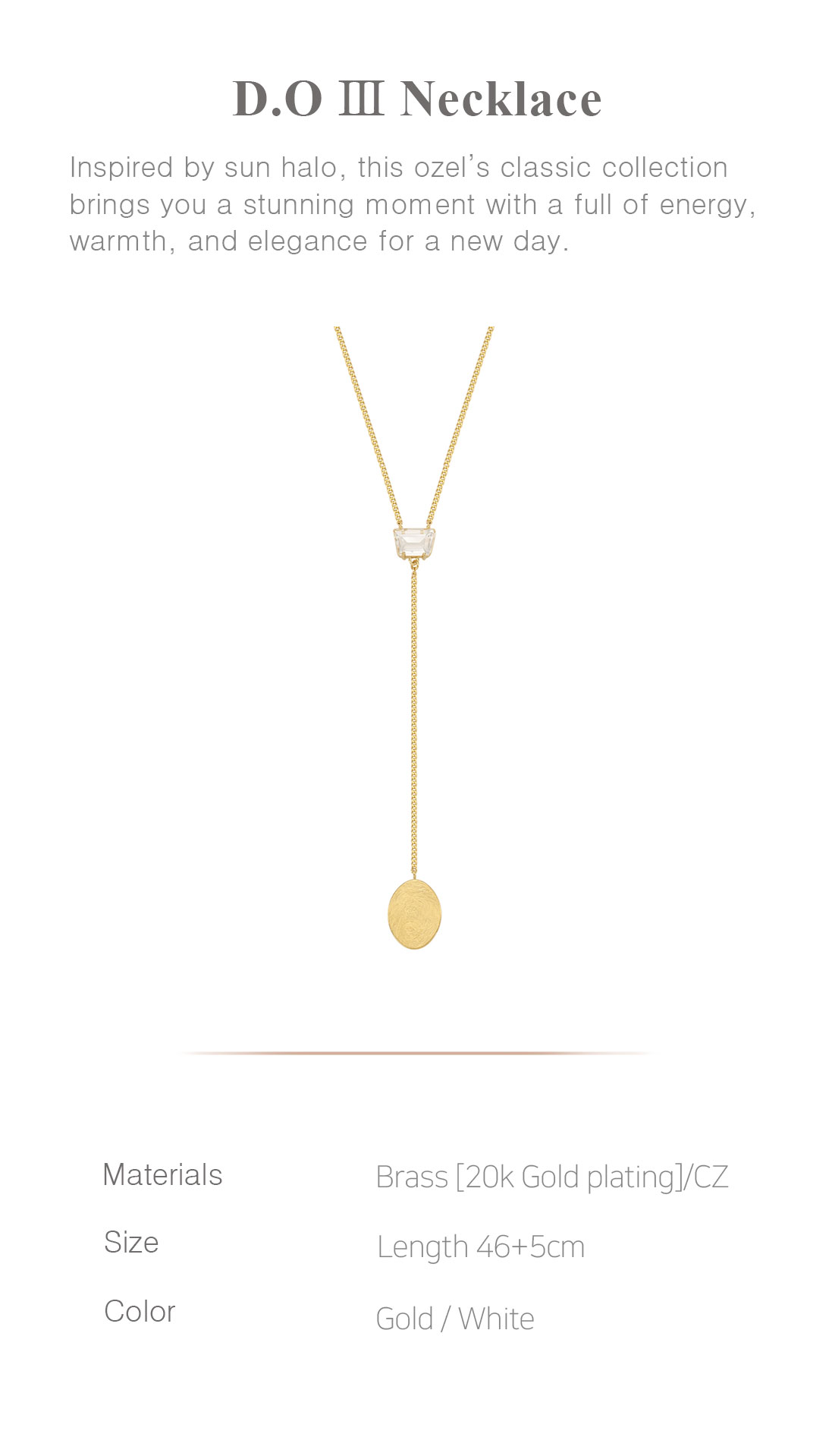 [Celeb Pick] D.O III Necklace PB040-2N Detail Cut