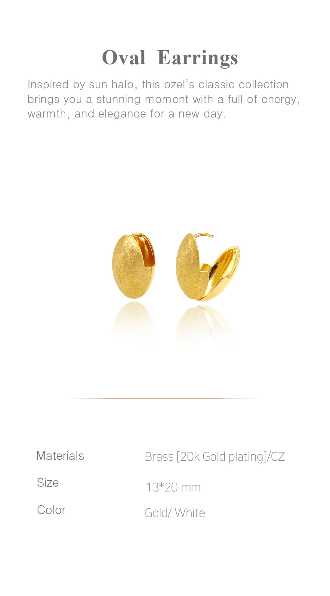 Oval Earrings PB041E Detail Cut