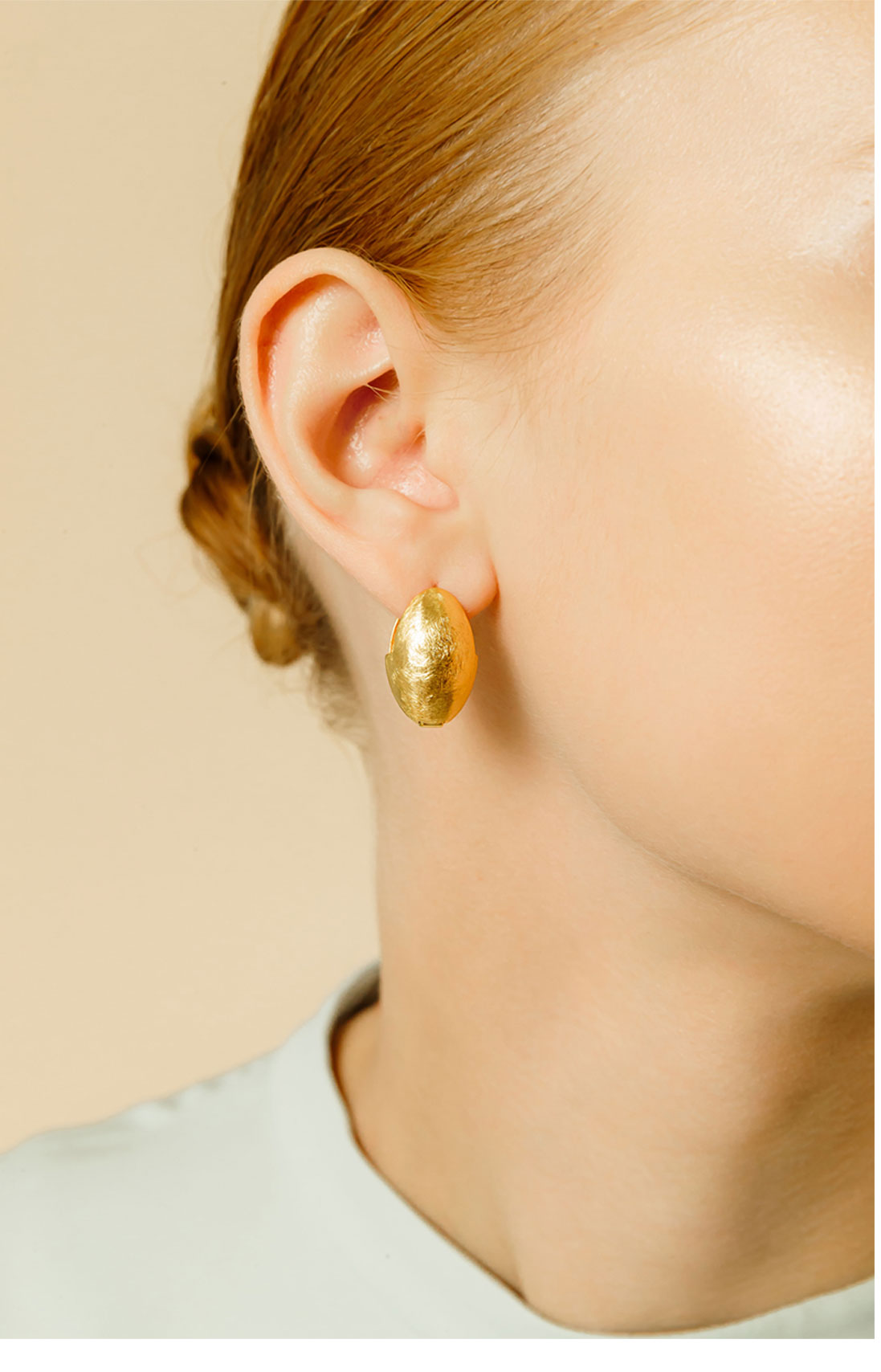 Oval Earrings PB041E Detail Cut