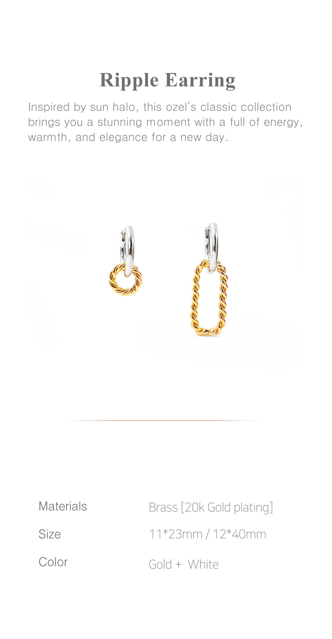 [Celeb Pick] Ripple Earrings PB043E Detail Cut