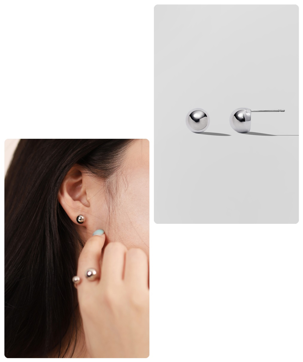 [Celeb Pick] Mini Ball Earrings PB061E Detail Cut