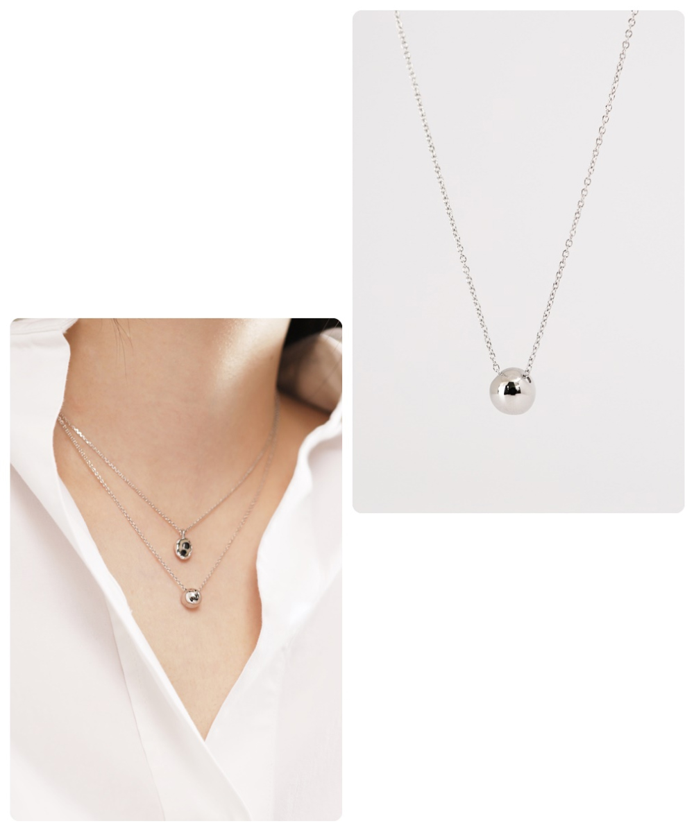 [Celeb Pick] Mini Ball Necklace PB061N Detail Cut