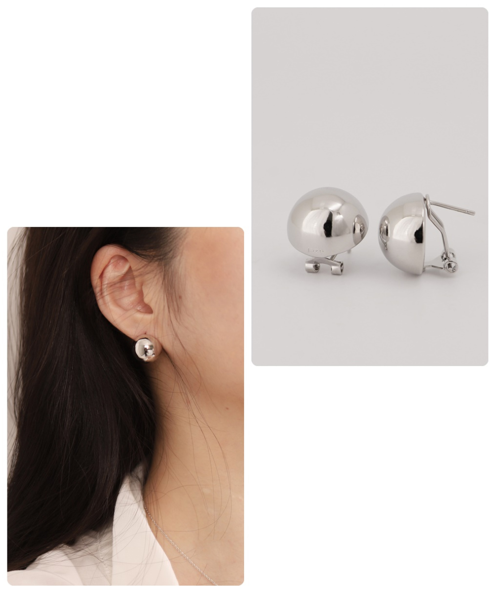 [Celeb Pick] Chunky Half Ball Earrings PB062E Detail Cut